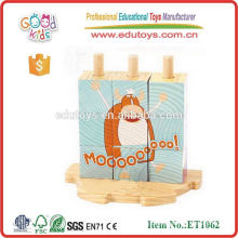 EN71 2015 newest and hot sale wooden educational cube puzzle toys